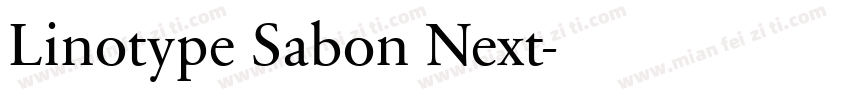 Linotype Sabon Next字体转换